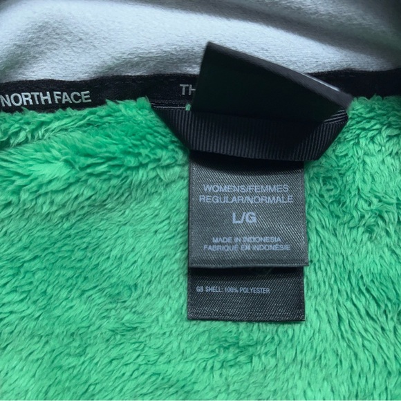 The North Face Osito Fleece Jacket Womens Large Green Full Zip High Pile - Picture 6 of 16